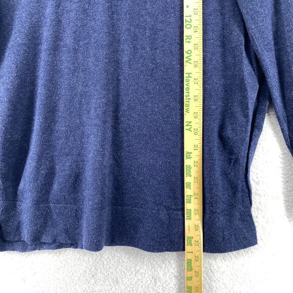 EILEEN FISHER Sweater XXS Tunic Organic Cotton Jumper Side Slit Blue - Picture 10 of 11